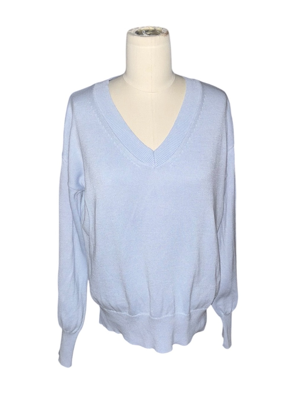Banana Republic Light Blue V-Neck Sweater - Picture 2 of 4